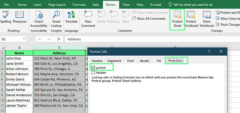 Comment verrouiller les cellules dans excel